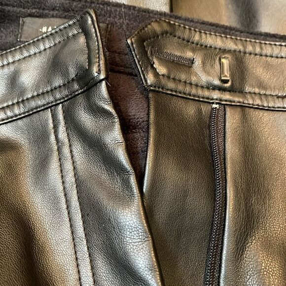 Halogen vegan leather wide leg pants size 10 - Picture 6 of 12